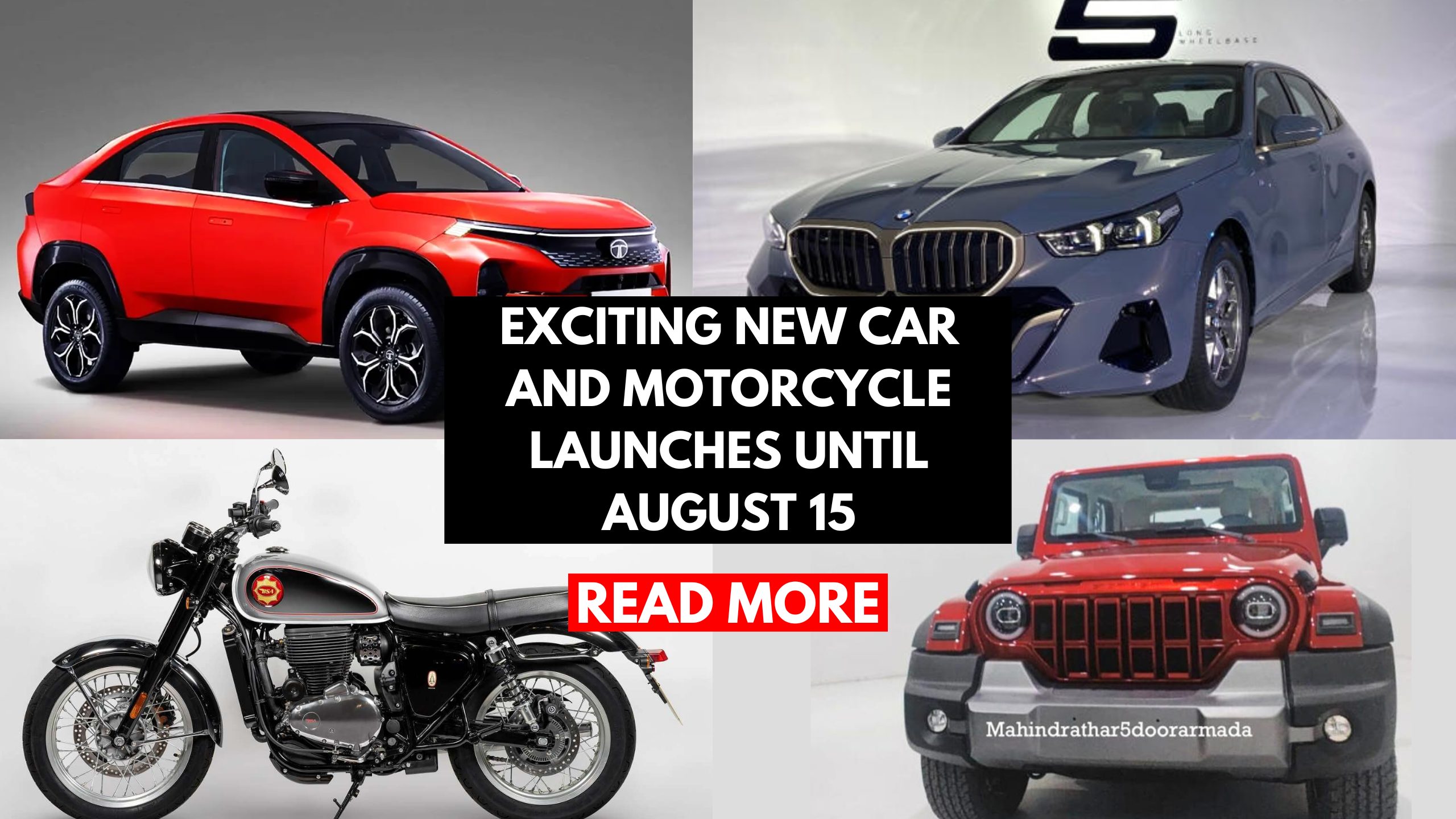 Exciting New Car and Motorcycle Launches Until August 15