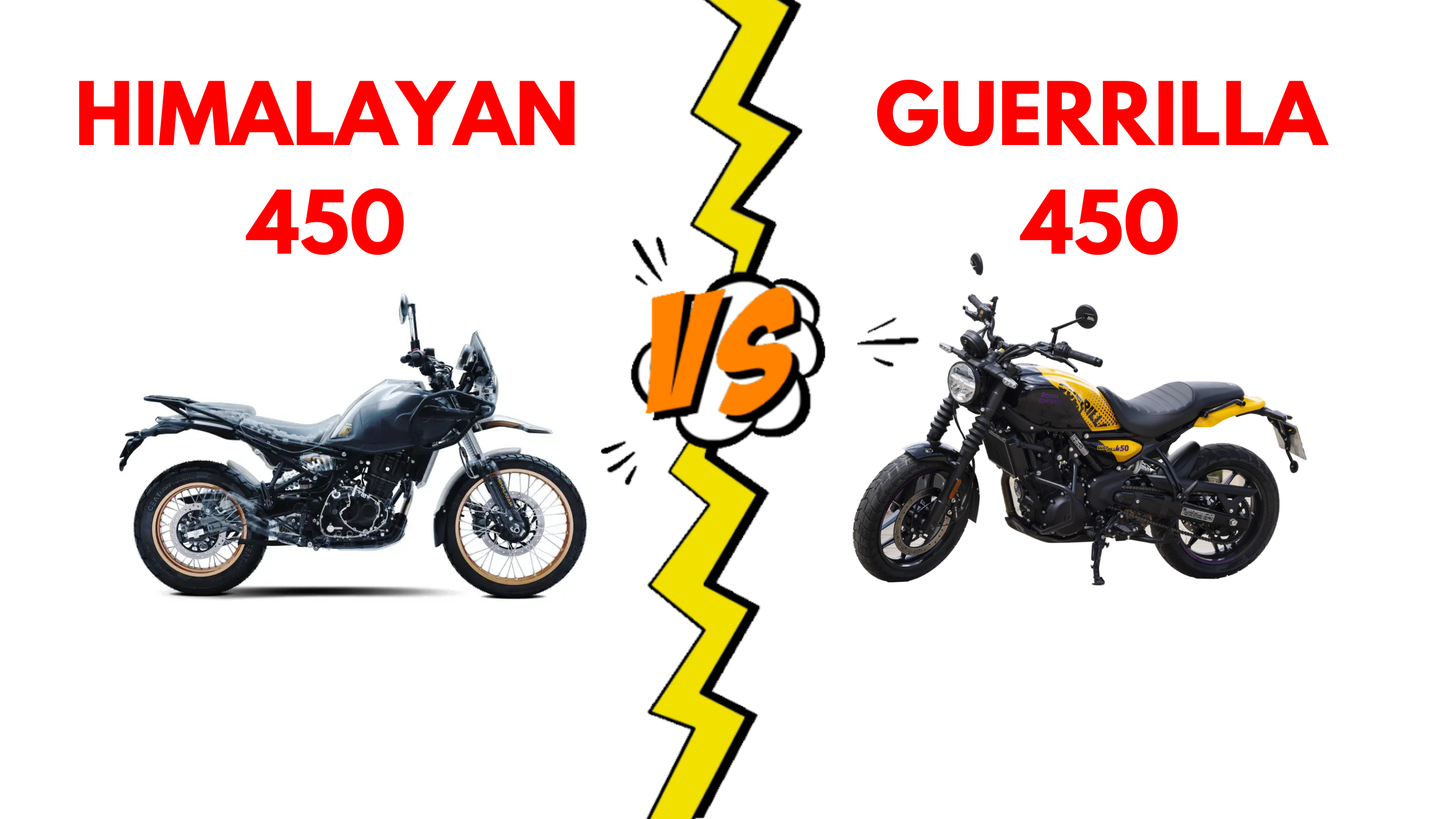 Royal Enfield Guerrilla 450 vs Himalayan 450: An In-Depth Comparison