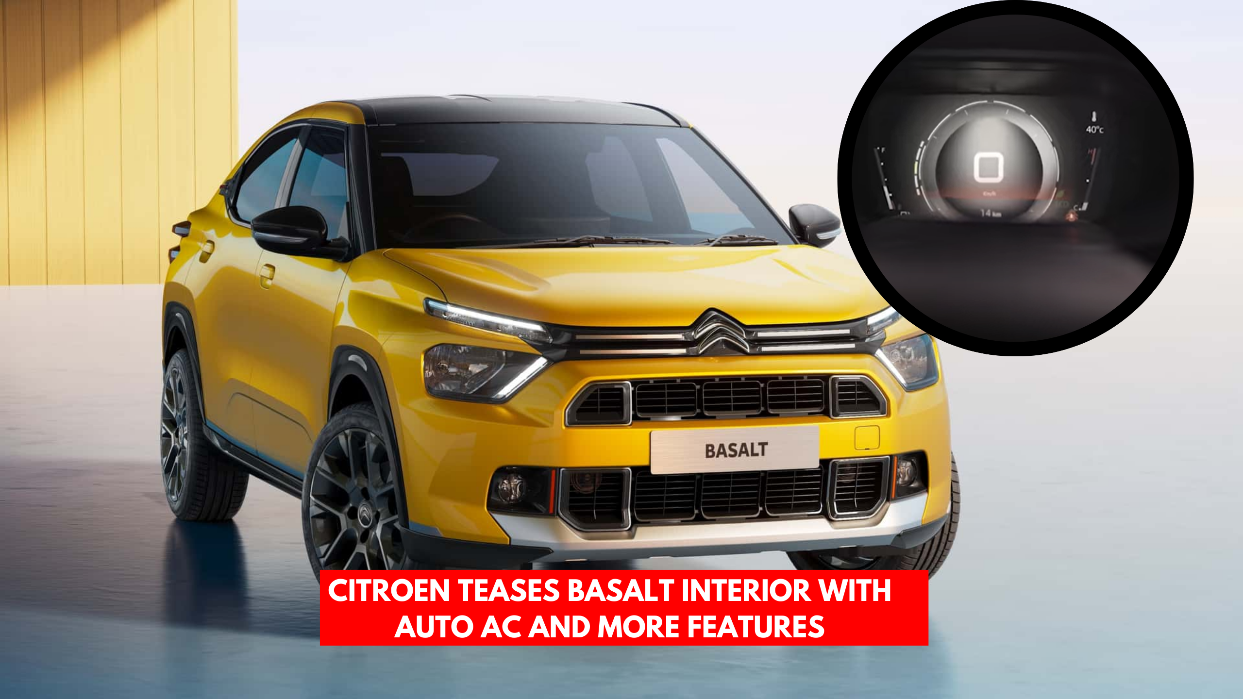 Citroen Teases Basalt Interior with Auto AC and More Features